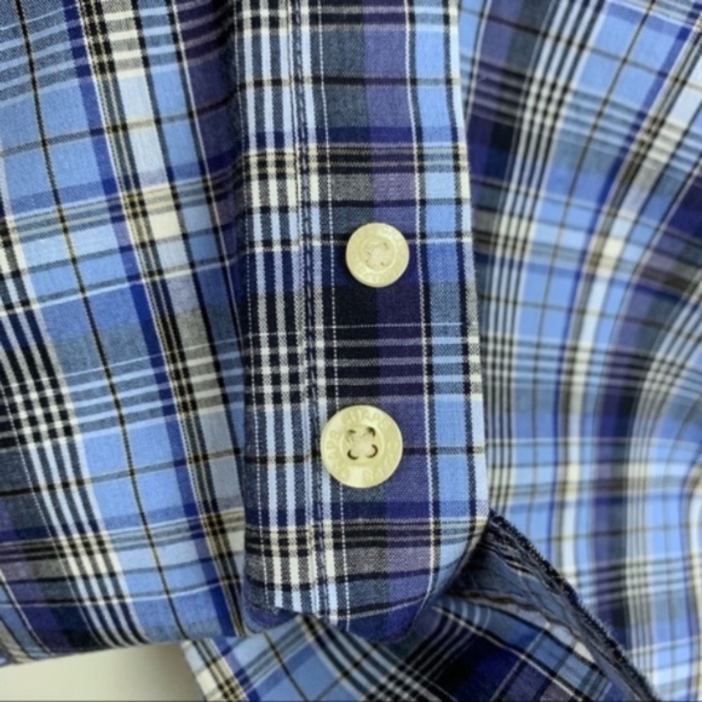 Chaps men's blue long sleeve button down shirt, XL - Picture 7 of 8